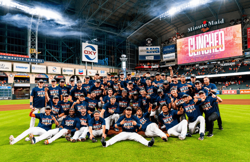Los Astros de Houston campeones de la División Oeste de la LA.