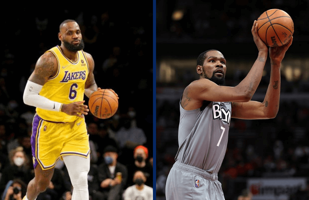 Lebron James y Kevin Durant líderes en el Juego de las Estrellas.