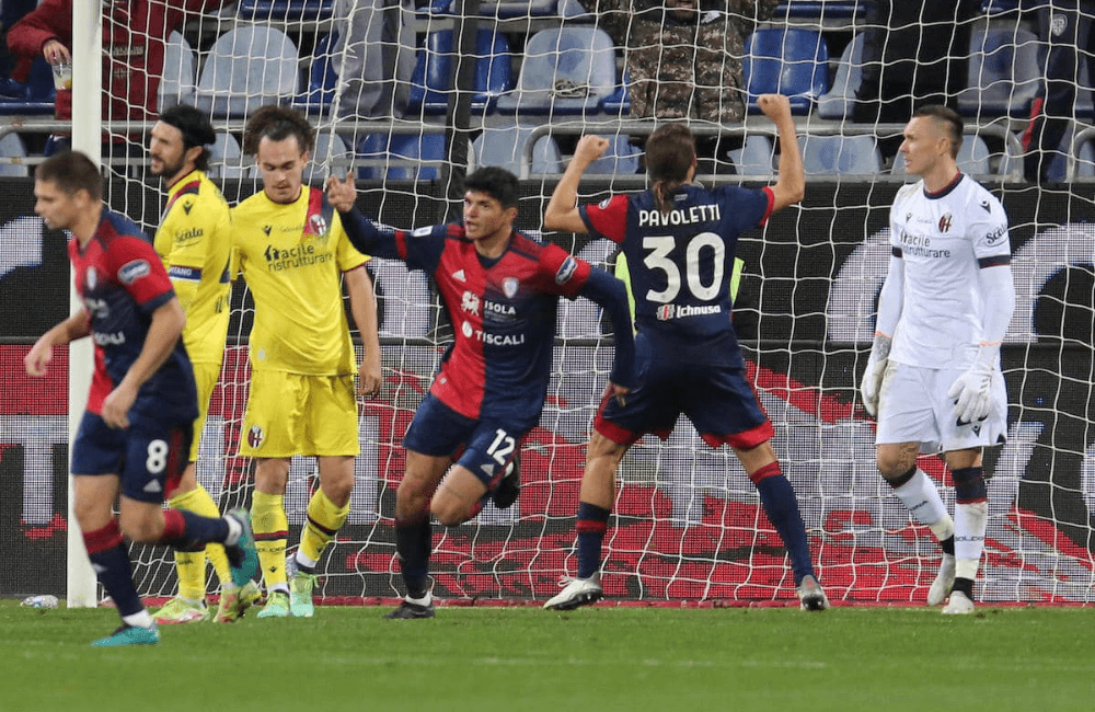 Cagliari venció 2-1 al Bologna.