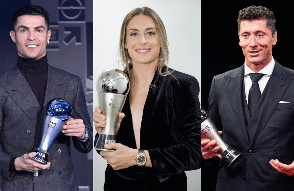 Cristiano Ronaldo, Lewandowski y Putellas fueron reconocidos en los premios The Best.