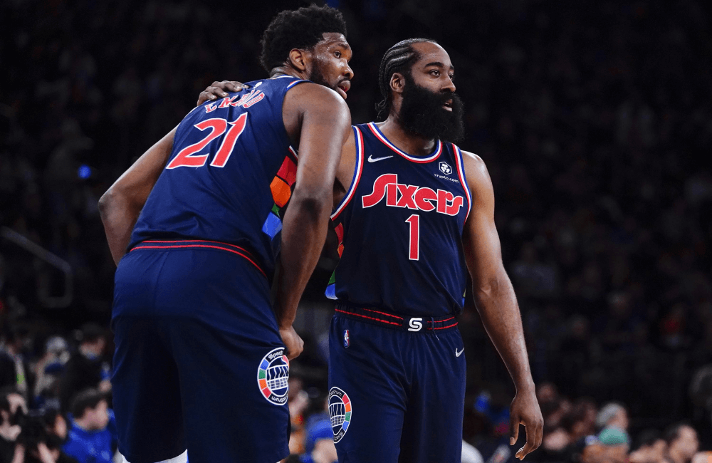 James Harden y Joel Embiid lideraron el triunfo de los 76ers.