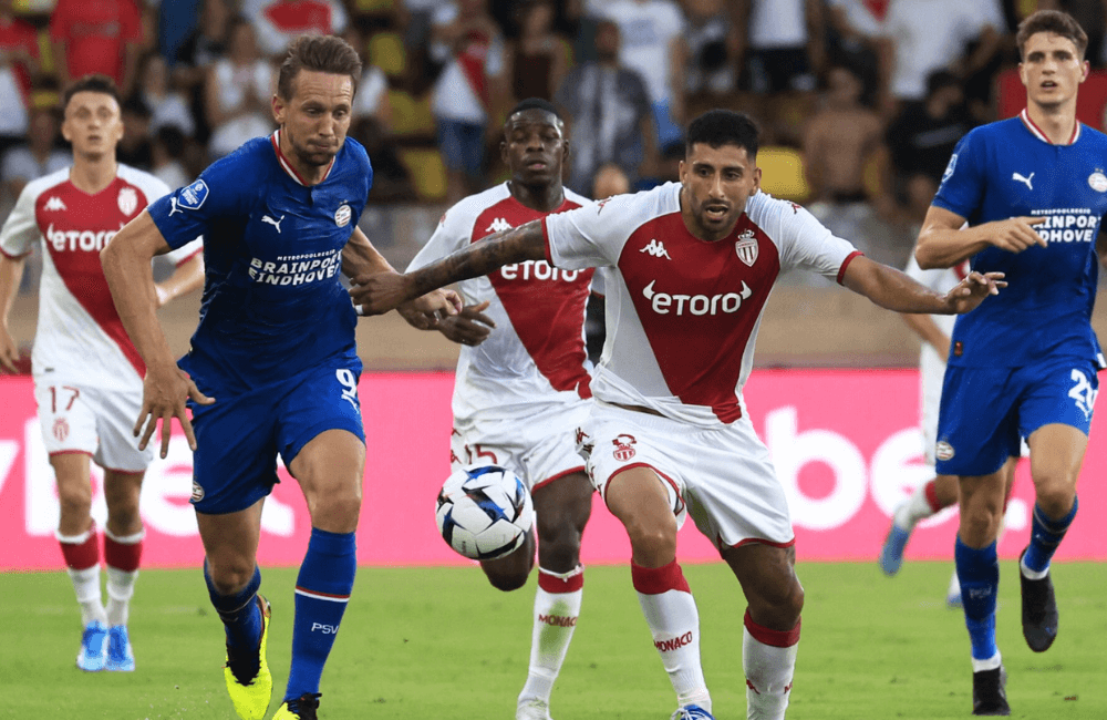 Mónaco y el PSV empataron a un gol en la Champions League