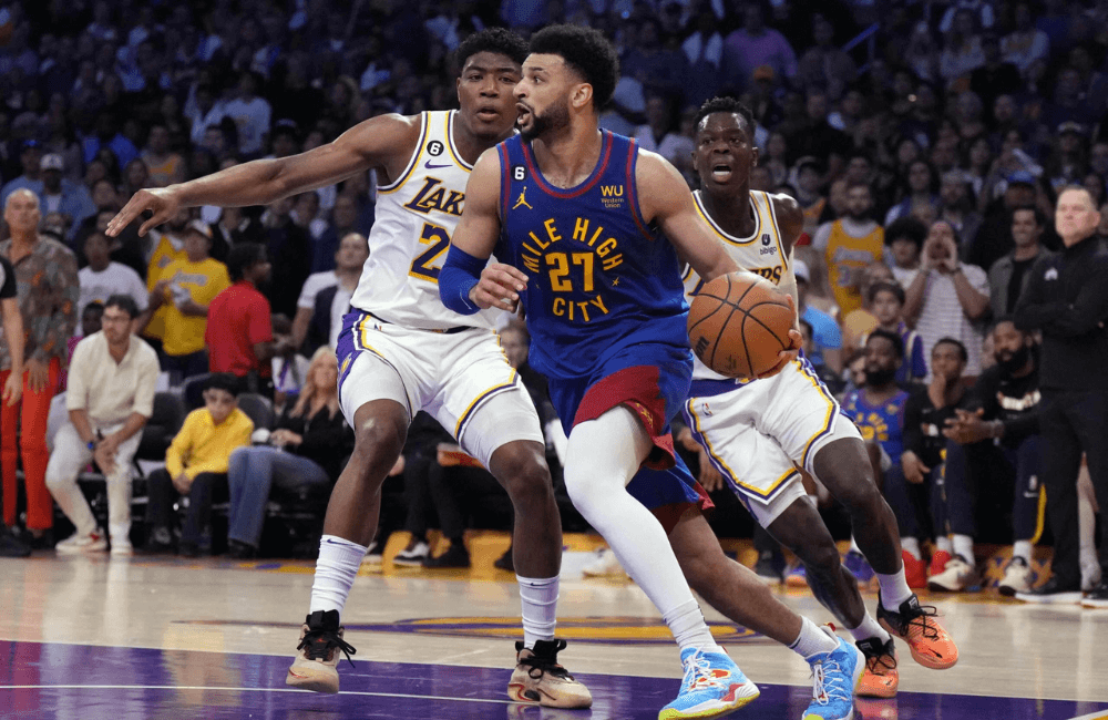 Jamal Murray lideró la tercera victoria de Denver ante Los Lakers.