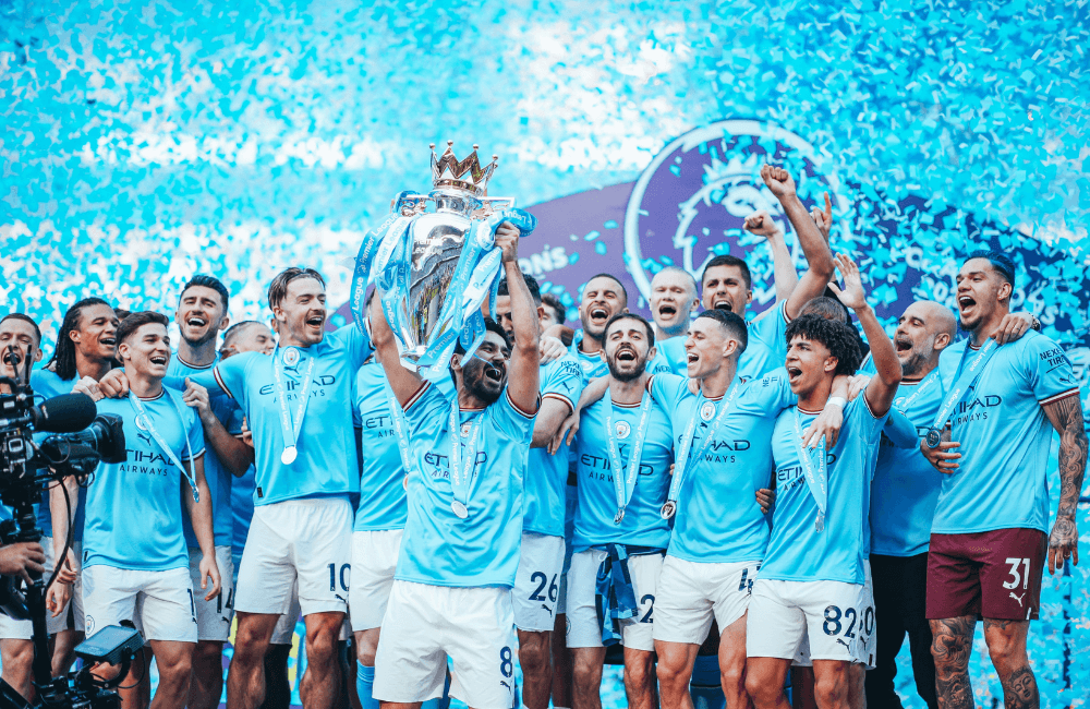 Manchester City venció al Chelsea y festejó el campeonato.