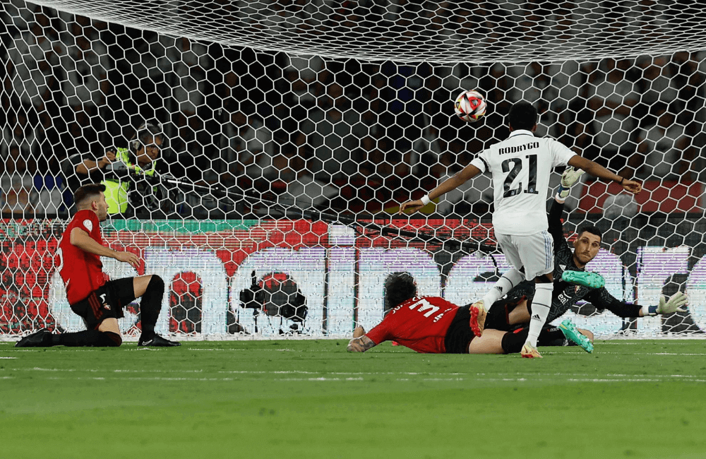 Rodrygo marcó un doblete en el triunfo del Real Madrid.