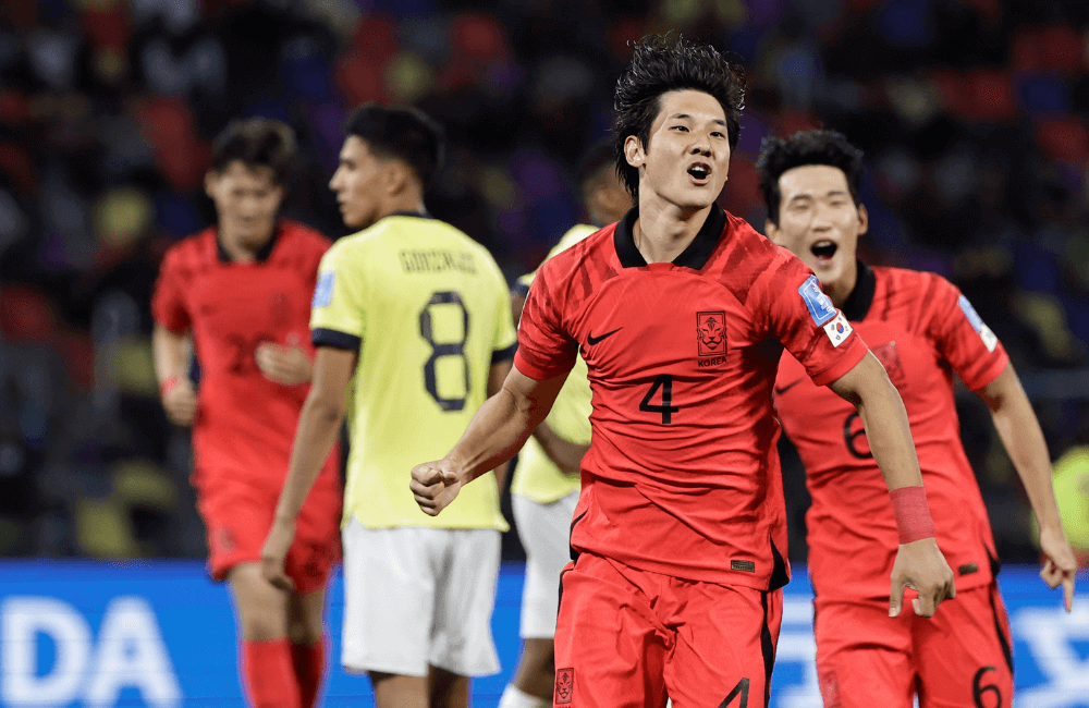 Corea del Sur venció a Ecuador 3 goles por 2 y clasifica a los cuartos de final.