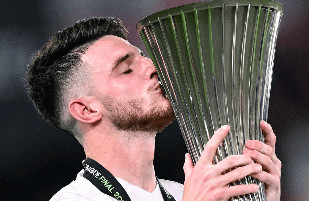 Declan Rice fue clave para lograr el campeonato de la Conference League.