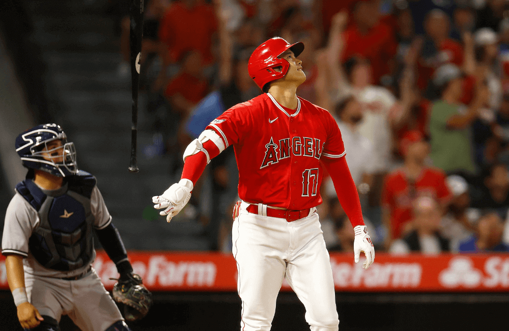 Shohei Ohtani conectó el jonrón 35 de la temporada con Los Angeles Angels.