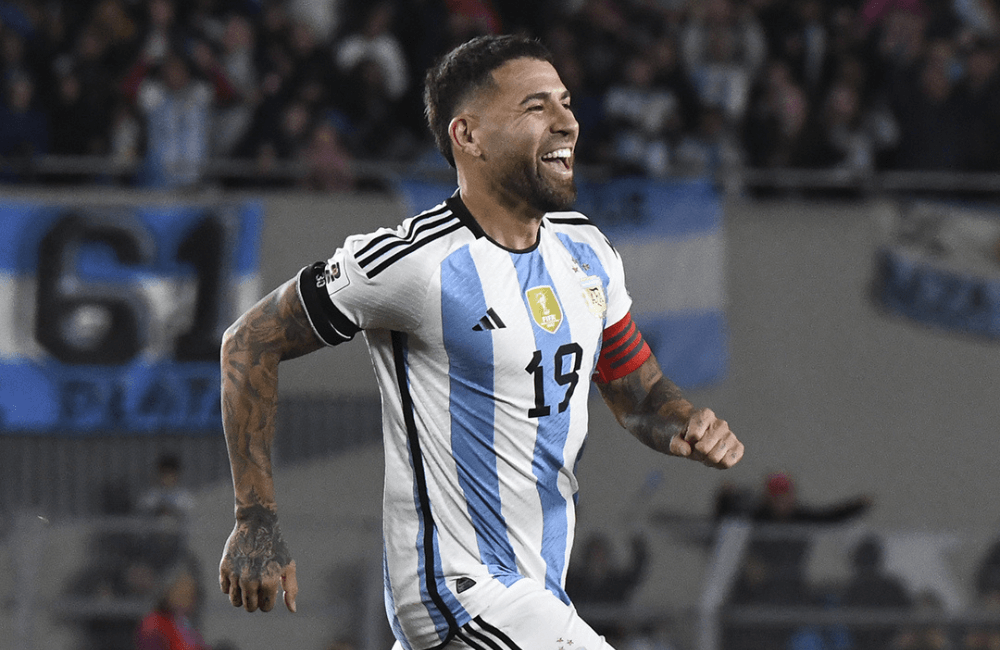 Nicolás Otamendi marcó el gol del triunfo de Argentina en las Eliminatorias Sudamericanas.