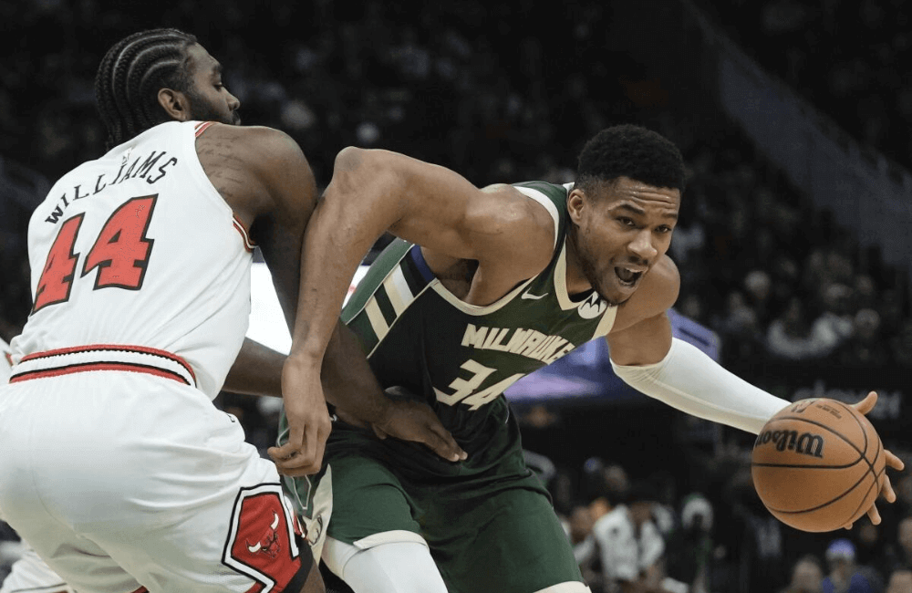 Milwaukee Bucks venció a Chicago Bulls con gran actuación de Giannis Antetokounmpo.