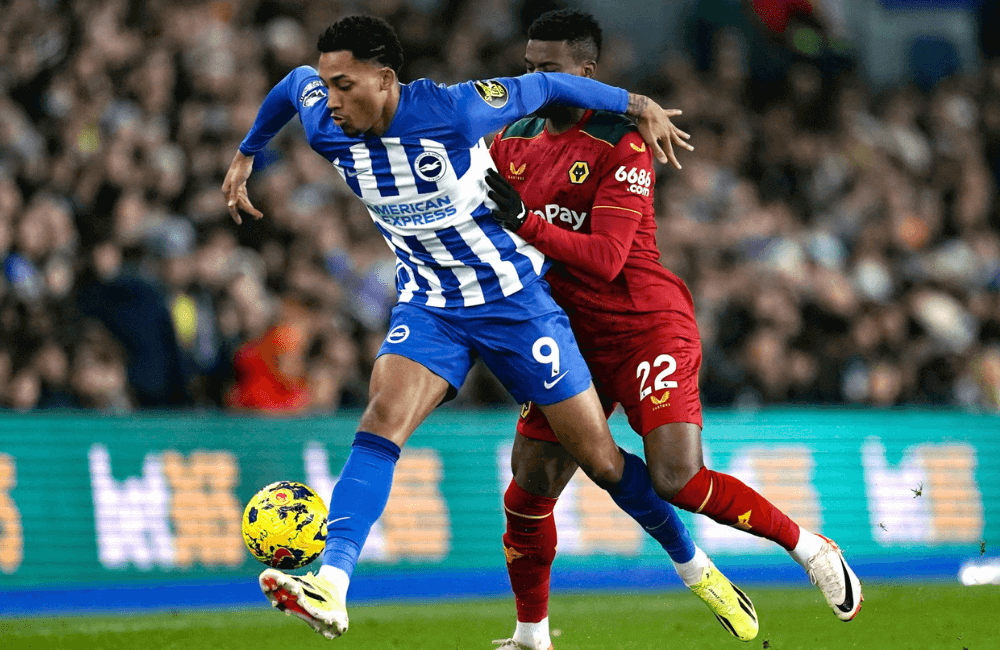 Brighton y Wolves, igualaron en la Premier League.