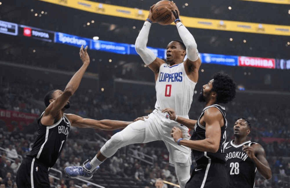 Russell Westbrook destacó en la victoria de Los Ángeles Clippers.