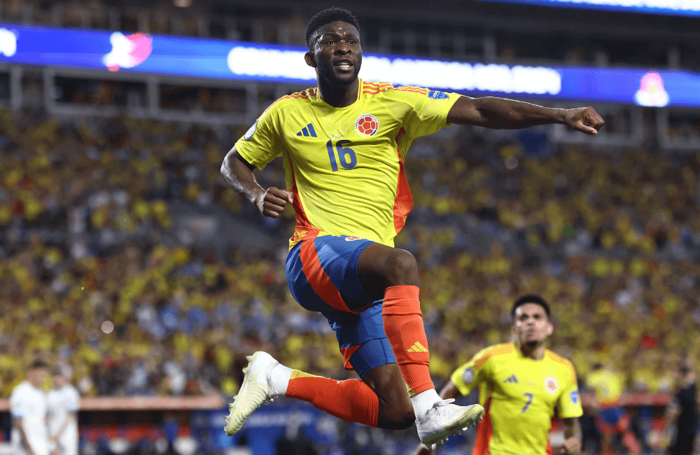 Jefferson Lerma marcó el gol del triunfo de Colombia ante Uruguay.