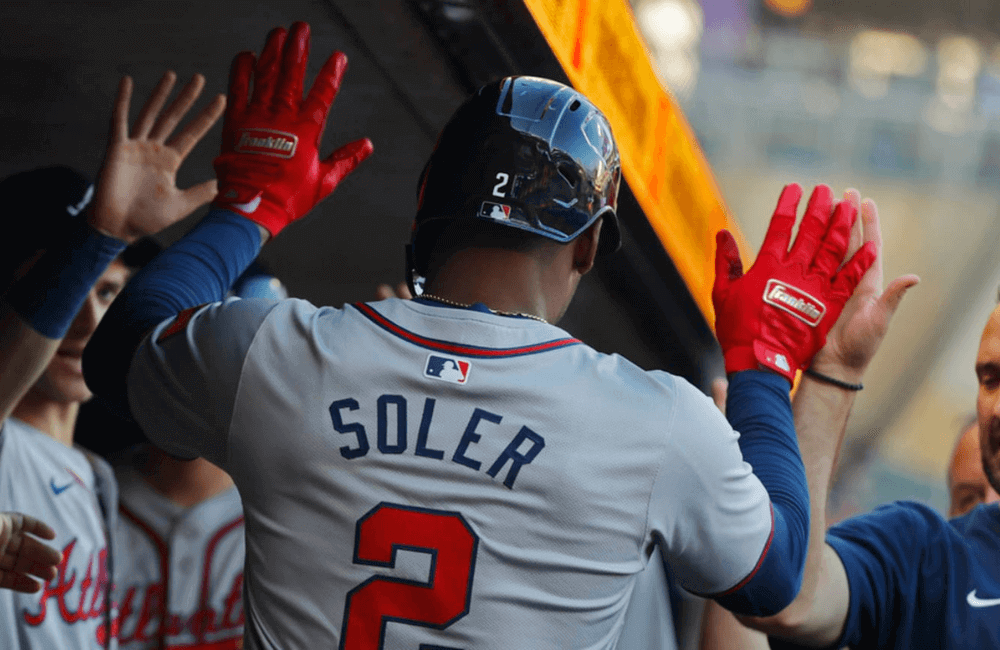 Jorge Soler disparó su 17mo jonrón del año en el triunfo de Atlanta Braves ante Minnesota.