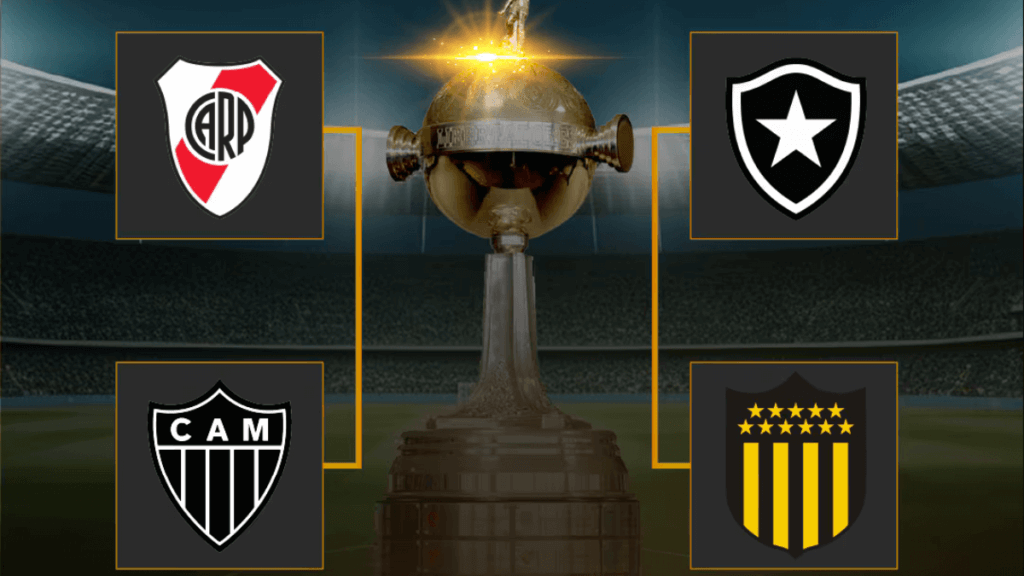 Atlético Mineiro, Peñarol, River Plate y Botafogo son semifinalistas de la Copa Libertadores.