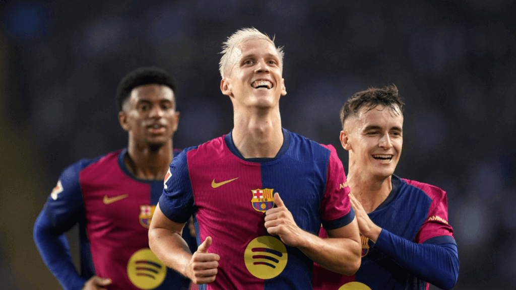 Dani olmo marcó un doblete y el FC Barcelona se queda con el derby catalan ante el Espanyol.